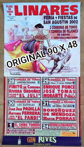CARTEL TOROS LINARES 2002