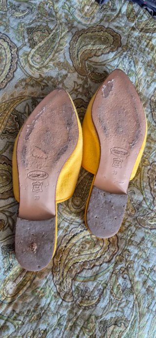Mocasines Calitas Amarillos con Colibrí