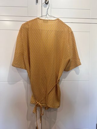 Blusa cruzada amarilla estampada T42/44