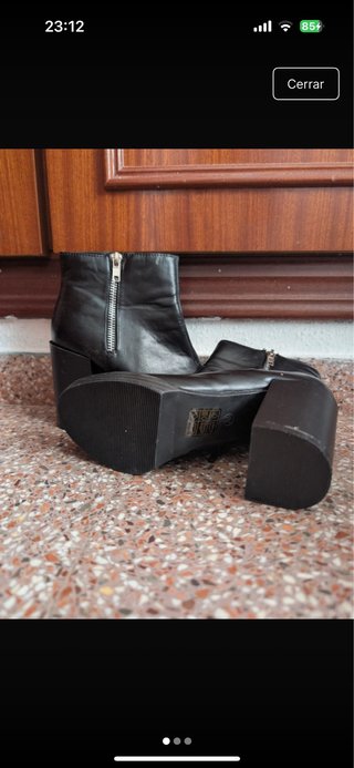 Botines negros tacón ancho