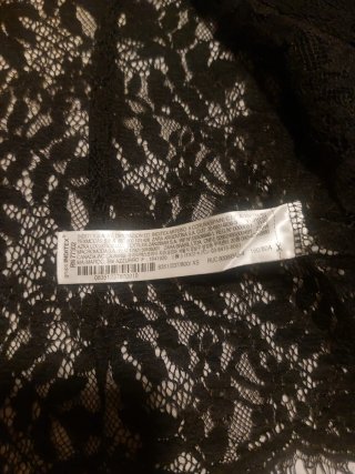 Camisa Zara encaje negra Talla XS