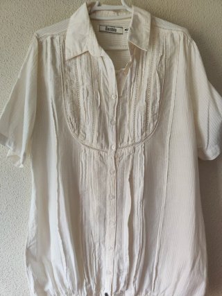 Blusa Bershka Blanca Talla M