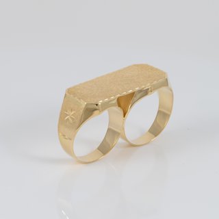 Anillo 2 dedos de oro 18k 750