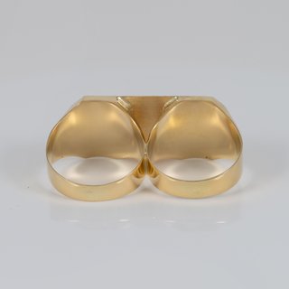 Anillo 2 dedos de oro 18k 750