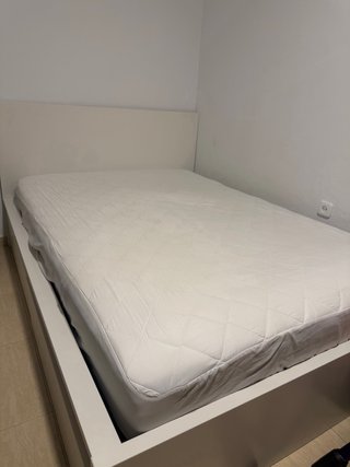 Conjunto cama MALM 140x190 +Colchon+Cajones+Cómoda