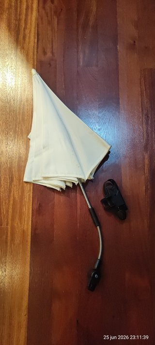 Sombrilla carro blanca con adaptador universal