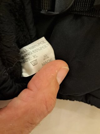 Mono de esquí XL negro y guantes negros
