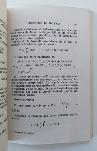 Librito "Cubicación de maderas - 1968"