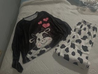 Pijama Vaca Corazones Talla S