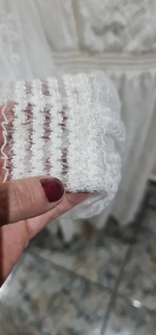 Vestido boho ibicenco encaje blanco