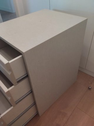 2 Cajoneras madera acabado lino( textil)