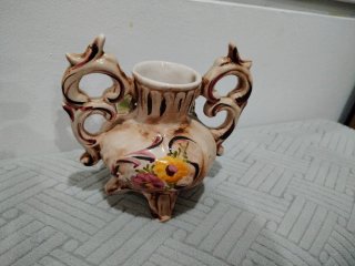Jarrón Cerámica Capodimonte Flores