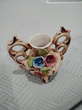 Jarrón Cerámica Capodimonte Flores
