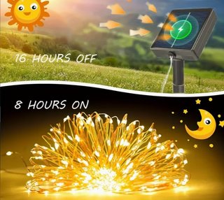 100 Luces LED Cálidas de 12 metros