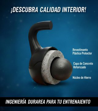 Pack 3 Pesas Rusas Kettlebell BSFIT 10-12-14kg