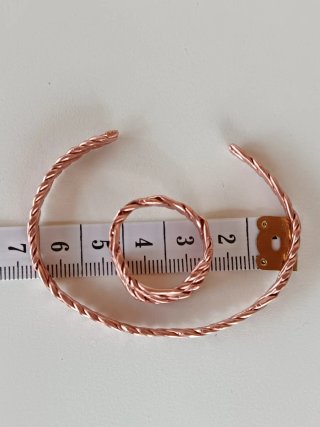 Conjunto Pulsera y Anillo cobre Trenzado