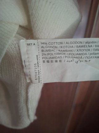 Polo Mango Talla L Blanco