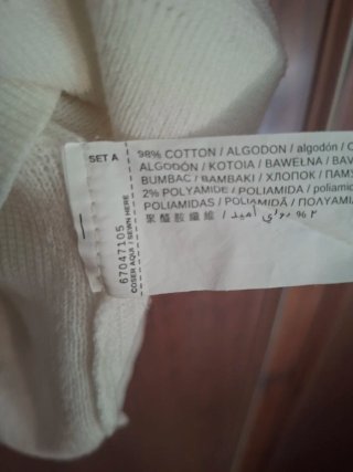 Polo Mango Talla L Blanco