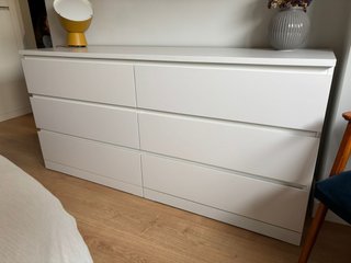 Cómoda MALM IKEA Blanca de 6 cajones