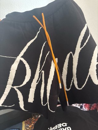 Pantalón Rhude Negro Blanco