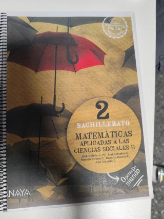 Libro de matemáticas segundo de bachillerato