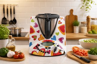 Vinilo Corazones Colores para Thermomix TM31