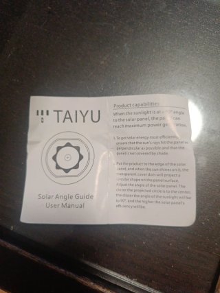 Guía de ángulo solar TAIYU