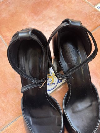 Zapatos Tacón Bloque Negro Talla 41