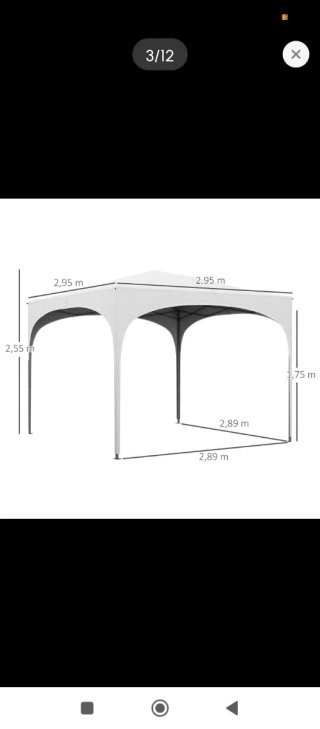 Carpa Desmontable Jardín Blanca