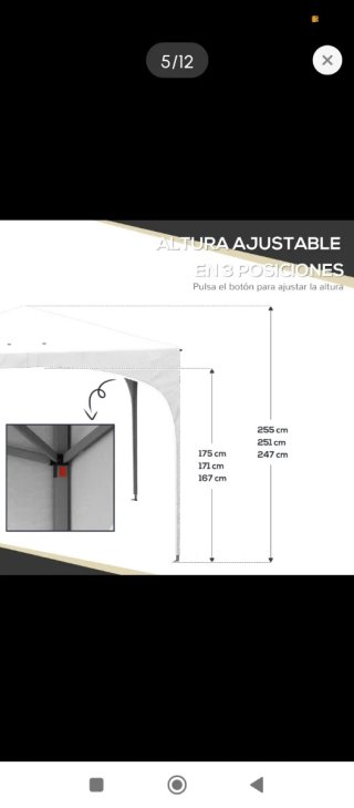 Carpa Desmontable Jardín Blanca