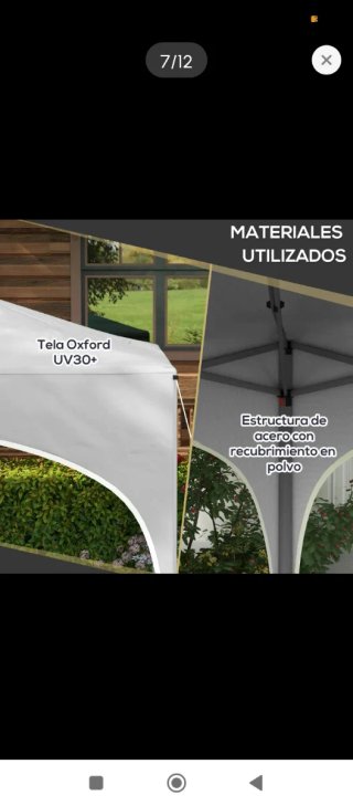 Carpa Desmontable Jardín Blanca