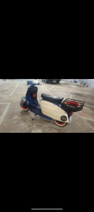 Lambretta Jet 200 Scooter Azul/Beige