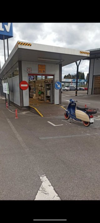 Lambretta Jet 200 Scooter Azul/Beige