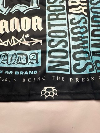 Camiseta randa talla m nueva azul y negra