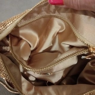Bolso de fiesta dorado Zara