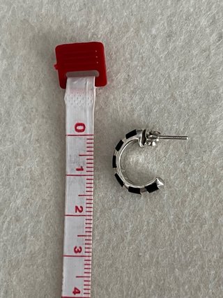 Pendientes Agatha Plata y Ónix Negro