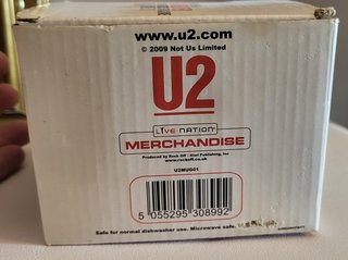 Tazza U2 WAR con scatola