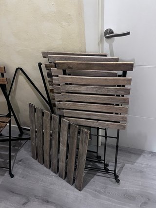 Mesa y 4 Sillas Terraza Ikea