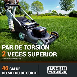- WORX cortacésped eléctrico batería tracción