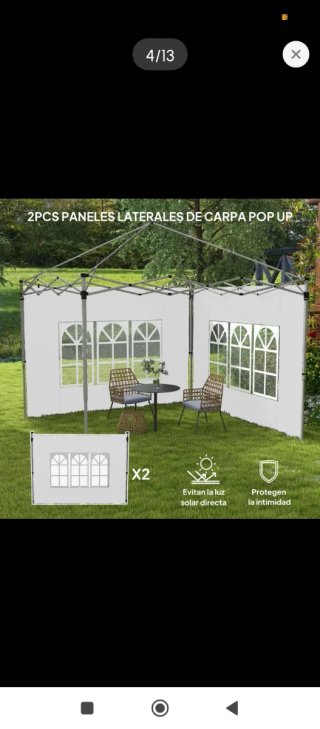 Cortinas para carpa de jardín