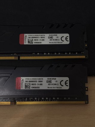 x2HyperX Fury 8GB DDR4 2666MHz CL16