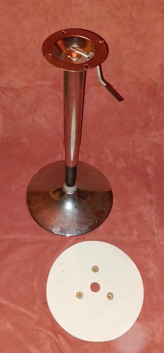 2 Taburetes Altos Cromados Ajustables