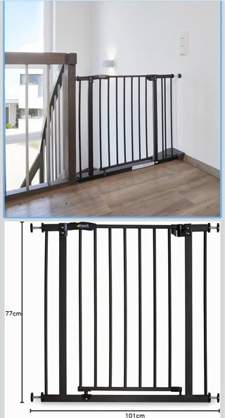 Puerta de seguridad para escaleras, Negro, 96 - 10