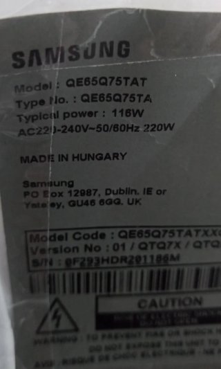 SAMSUNG QE65Q75TAT BN44--01063A L65E8N_THS