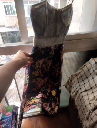 Vestido largo floral talla S