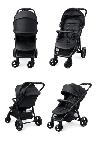 Carro de bebé negro