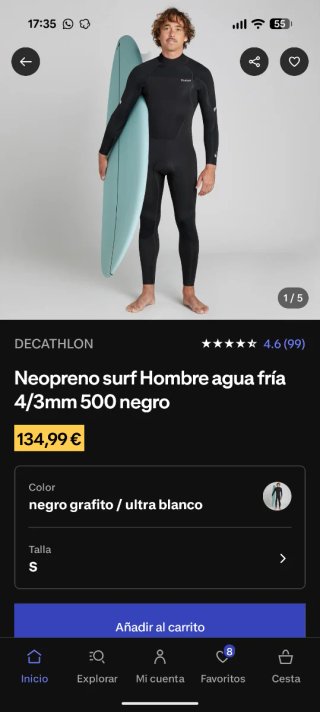 gama alta neopreno talla S