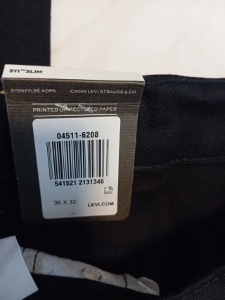 Pantalones Levi's 511 Slim Negros Talla 36
