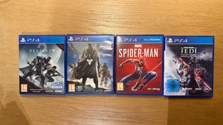 PS4 Slim Negra + Mando + 4 Juegos