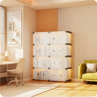 Organizzatore 8 scomparti metallo/plastica